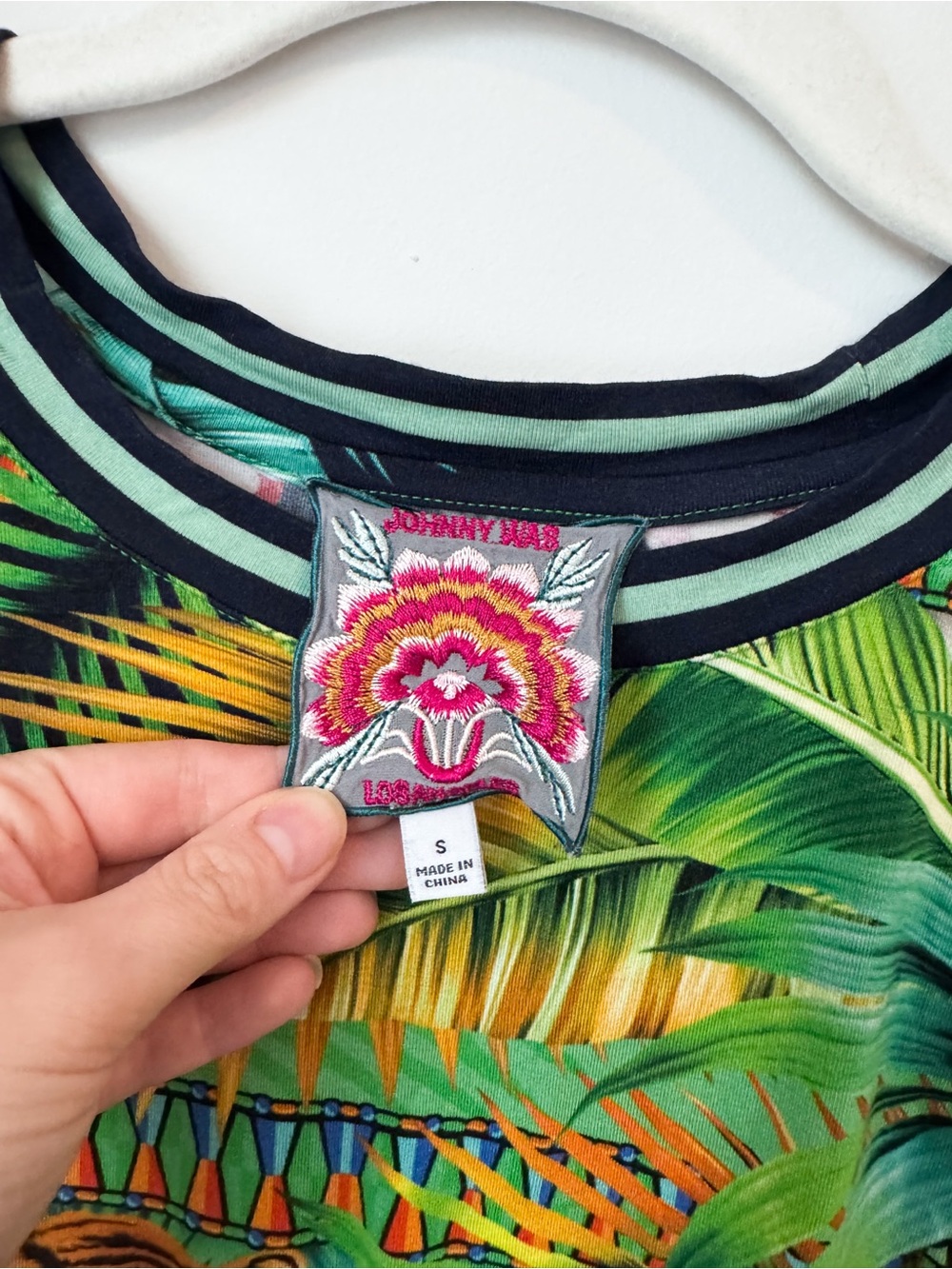 Johnny Was Janie Favorite Raglan Tee Tigres Short Sleeve Top Shirt - Picture 5 of 5
